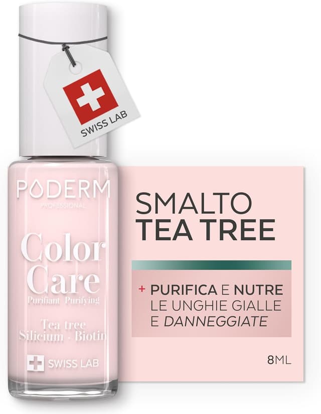 Detalle de PODERM Micosi delle unghie smalto colorato con Tea Tree (Swiss Made) per mani e piedi