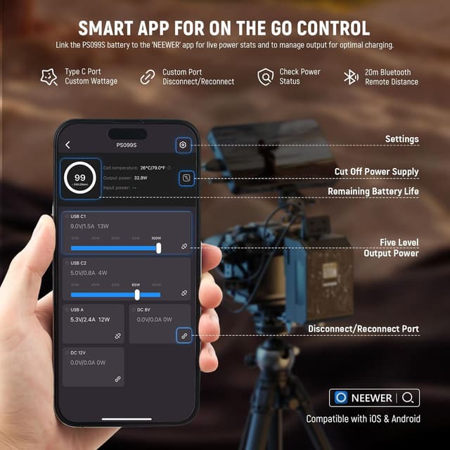 Detalle 1 de NEEWER PS099S V mount battery 99Wh