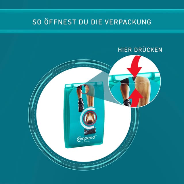 Detalle de Compeed Blasenpflaster Extreme für Fersen – Hydrokolloid-Pflaster, 5 Stück