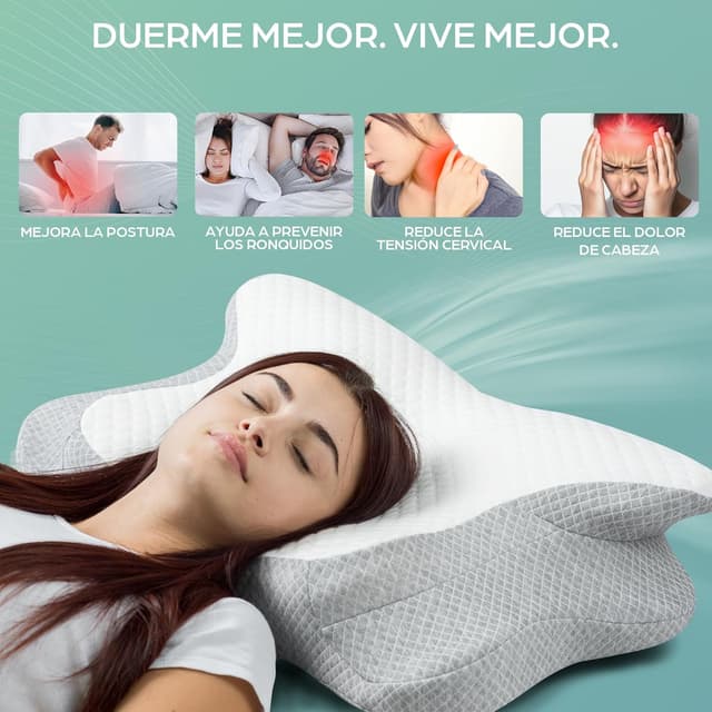 Detalle 2 de Flowen Almohada Cervical Espuma Memoria