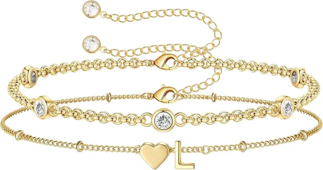 Detalle de Turandoss Herz-Armband 14K vergoldet