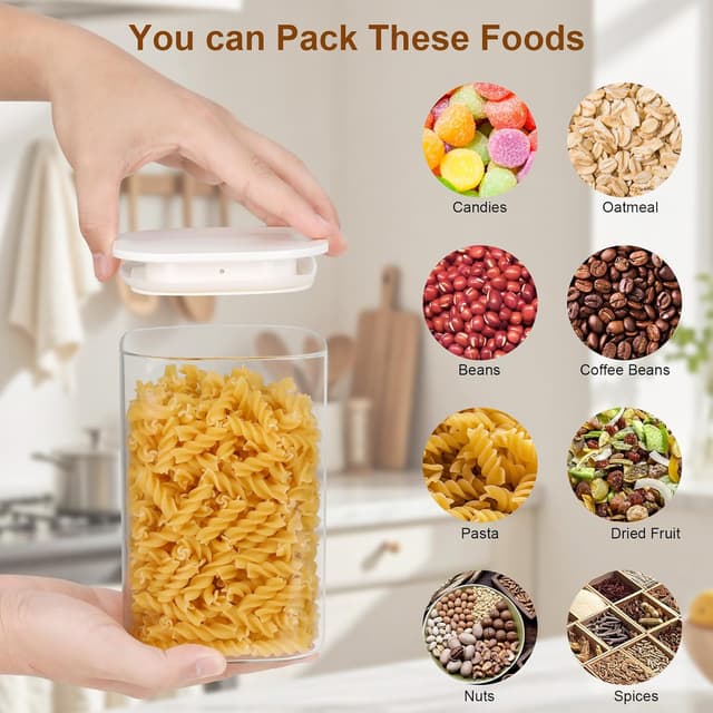 Thumbnail 5 de Cozary 1100ml Barattoli Vetro quadrati impilabili