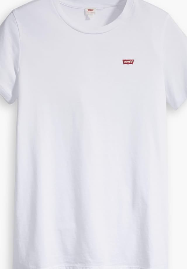 Detalle de Levi's Perfect Tee camiseta blanca para mujer
