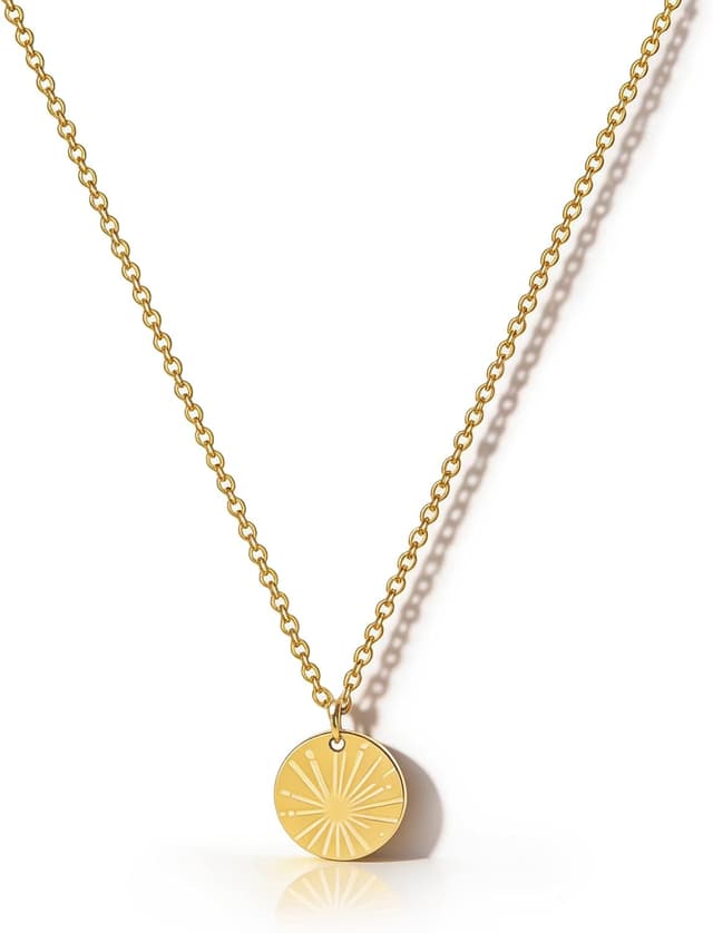 Thumbnail 6 de HANLI 14K Gold vergoldete Halskette für Damen mit Anhänger – zarte Kette, hypoallergen