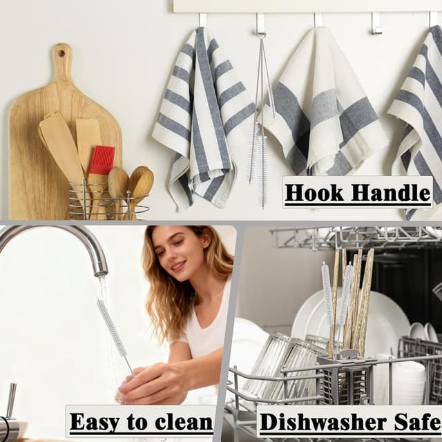 Thumbnail 6 de CIDIYAUST extra long straw cleaner brush set (9-piece) – 8 inch, 12 inch and 14 inch reusable brushes