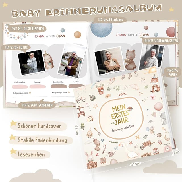 Thumbnail 2 de Hyggartn Mein Erstes Jahr Babyalbum 21x21 cm