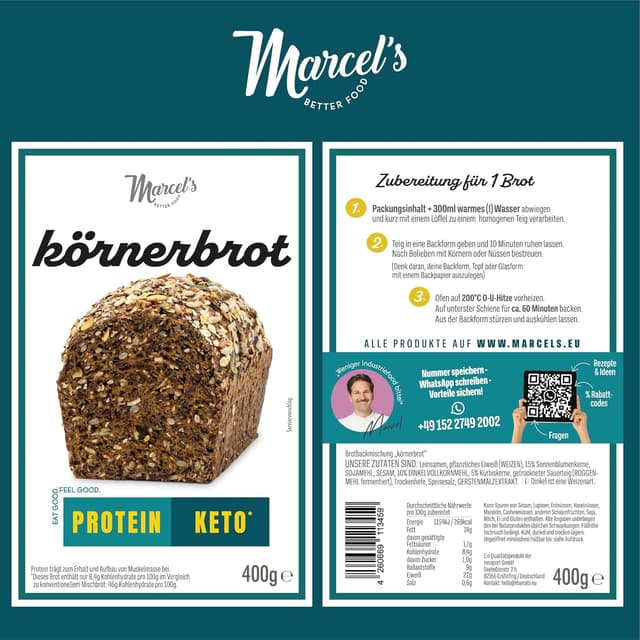 Thumbnail 6 de Keto Brot Marcel’s Saftiges Körnerbrot 1200 g