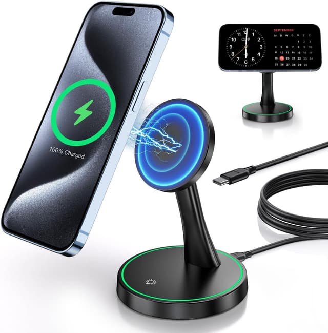 Detalle de Mag-Safe 15W Wireless Charger Stand ⚡