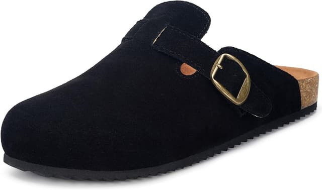 Detalle de Intini Sabot donna/ciabatte uomo chiuse in pelle con plantare in sughero e pantofola traspirante