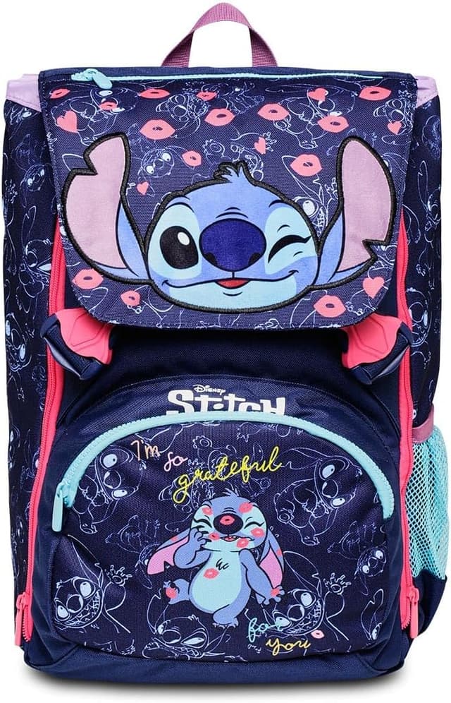 Detalle de Seven Schulranzen für Grundschule – erweiterbarer Rucksack (ab 1. Klasse) mit Lilo-&-Stitch-Design