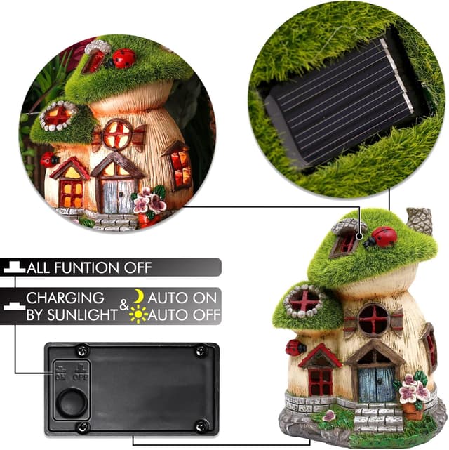 Thumbnail 5 de TERESA'S COLLECTIONS Solar Fairy House 16.8cm