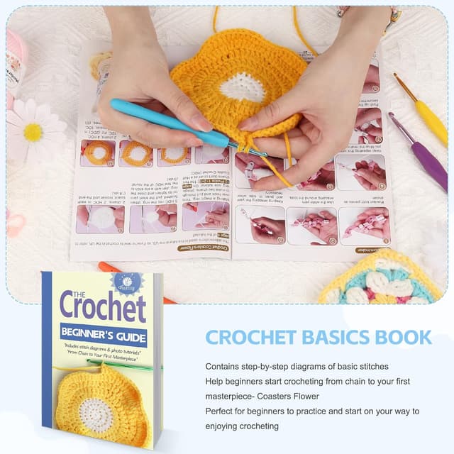 Thumbnail 4 de Reessy Crochet Kit for Beginners with 15×25g yarn