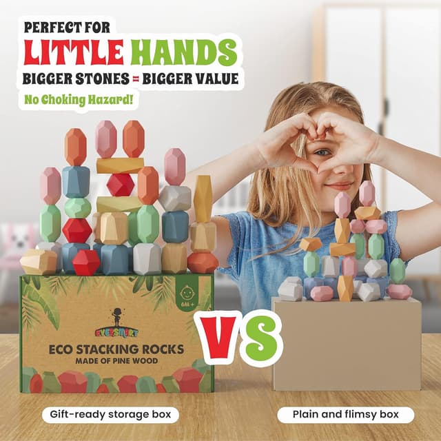 Thumbnail 5 de EVERSMART 36 Wooden Stacking Blocks