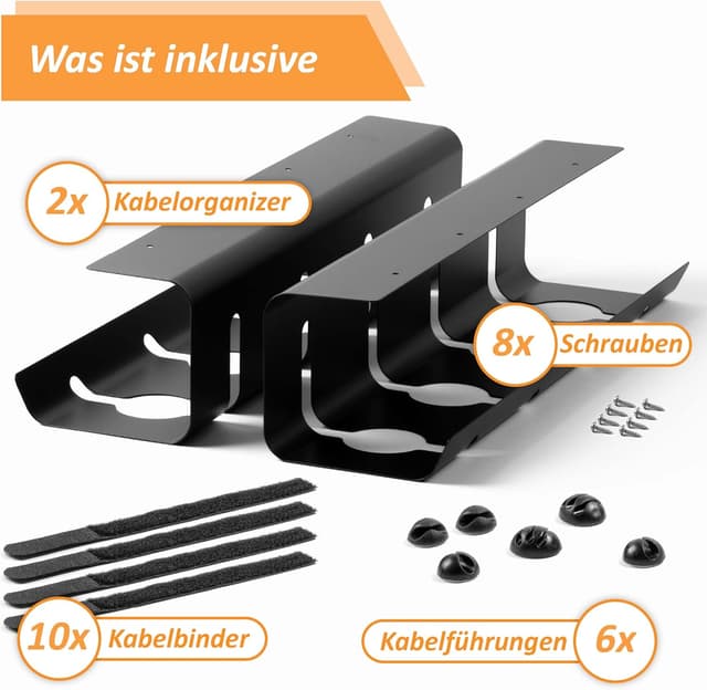 Detalle 2 de Stilemo® Kabelkanal Schreibtisch 43x12x10 cm