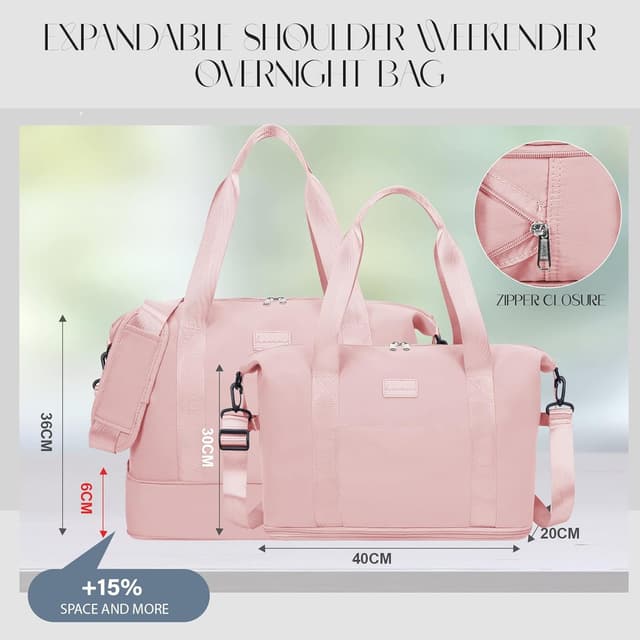 Detalle 2 de Hayayu Convertible Cabin Bag for Ryanair & Easyjet – Expandable Underseat/Hand Luggage Holdall