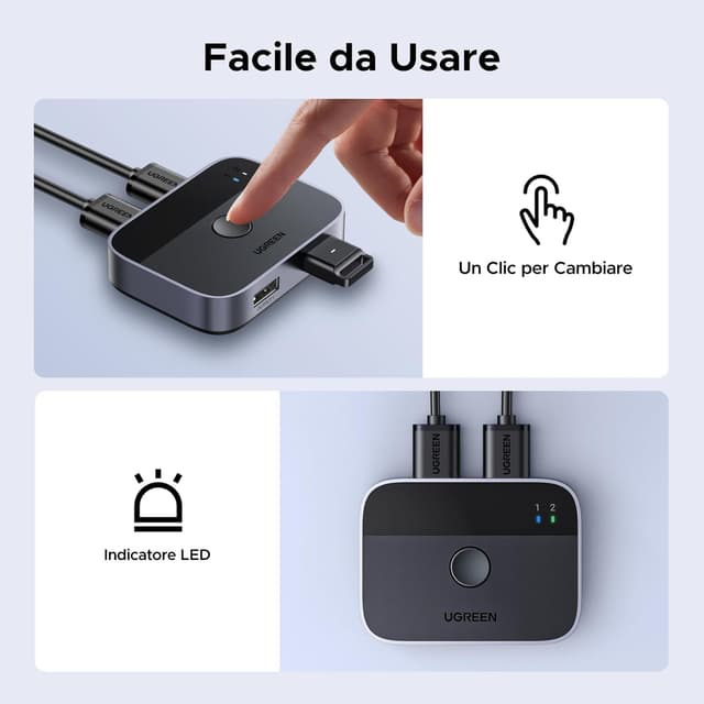 Thumbnail 4 de UGREEN Switch USB 3.0 KVM 5 Gbps 2 porte