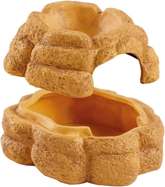 Detalle de Exo Terra Grotte en céramique Big Rock avec couvercle – Taille M