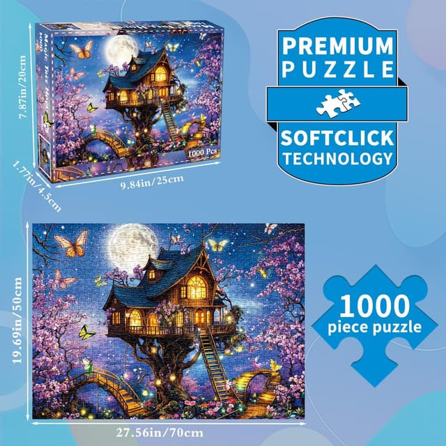 Detalle de 1000 piece jigsaw puzzle 70cm tree house