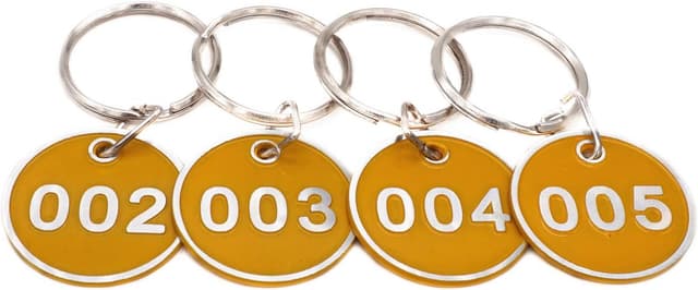 Detalle de NanTun Numbered Aluminum Key Tag Set 🔑