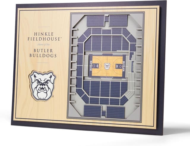 Detalle de YouTheFan NCAA Butler Bulldogs 5-Layer StadiumView 3D Wall Art for Hinkle Fieldhouse
