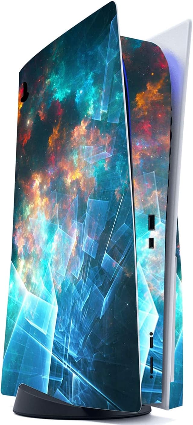 Detalle 2 de playvital Galaxy Rift Full Set Skin Decal for PS5 Disc Edition (console, controllers & accessories)