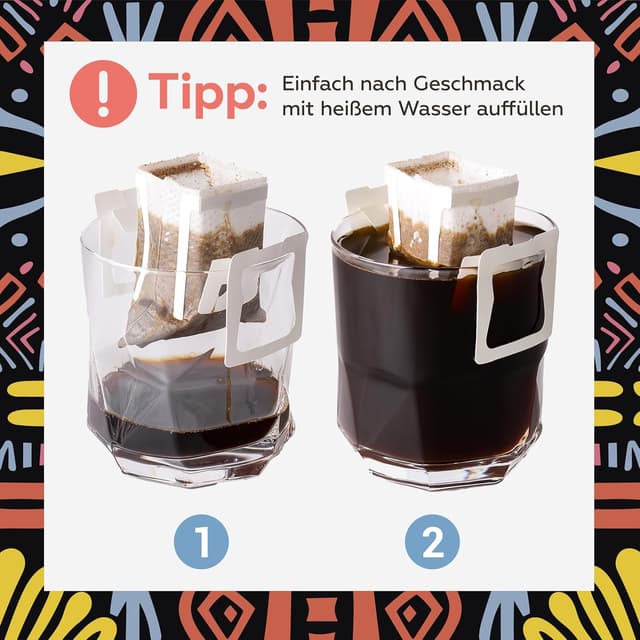 Detalle de PROFISTA Colombia Zyffo Drip Coffee Bag 7×12 g im Geschenkset – Kaffee unterwegs, Camping & Geschenkbox