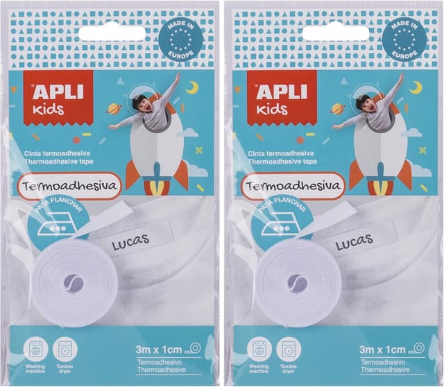 Detalle 2 de Apli Kids Band zum Aufbügeln und Beschriften – Schmelzklebeband, 10 mm x 3 m (1 Stück)