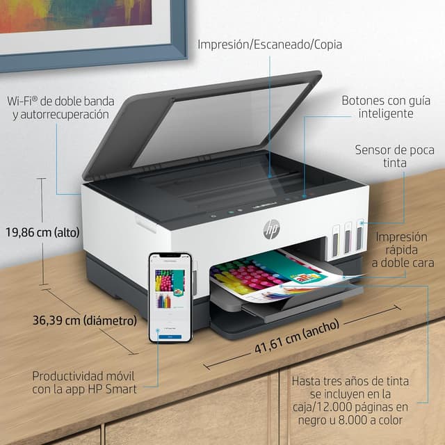 Detalle 2 de HP Smart Tank 6005 Impresora A4 Multifunción