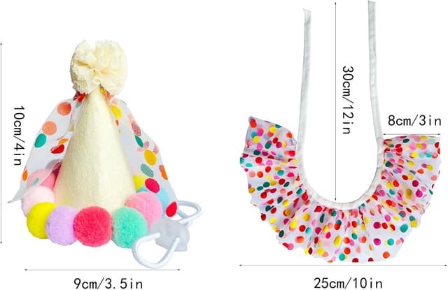Detalle 2 de Cat Dog Princess Costumes lace party set: bandana scarf and party hat for puppy, cat and small dogs