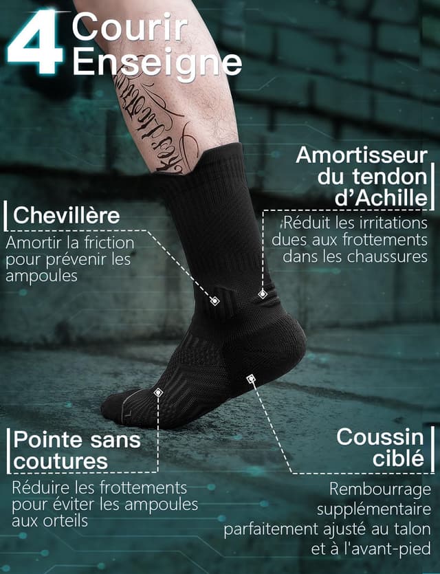 Detalle de Juclise Chaussettes compression course