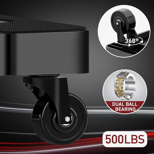 Detalle de SOLEJAZZ Folding Hand Truck Dolly – 230kg portable trolley with 6 wheels, folding design and bungee straps