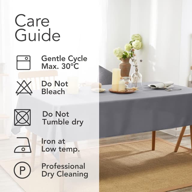 Thumbnail 5 de Deconovo Nappe 132x178cm anti-tâche gris