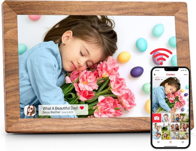 Detalle de Frameo 10.1 inch WiFi Digital Photo Frame with 32GB and HD IPS Touchscreen