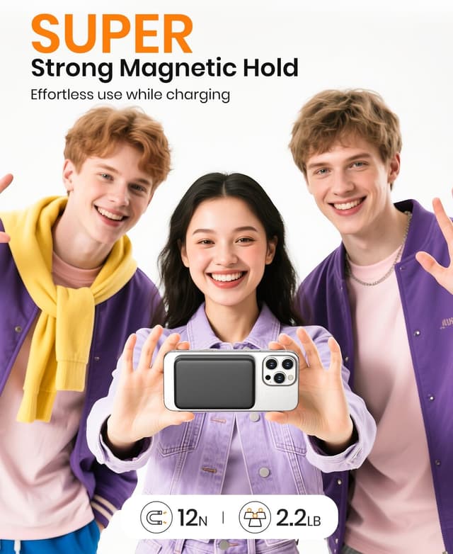 Detalle de Powerbank Mag-safe 10.000 mAh 20W