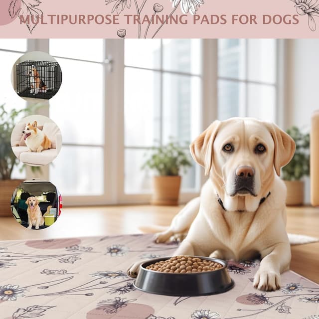 Detalle 2 de IEUUMLER Washable Pee Pads for Dogs (2-pack, 91x104 cm) – Waterproof, non-slip puppy potty training pads