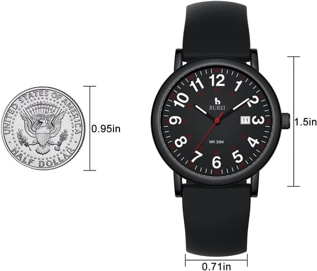 Thumbnail 4 de BUREI Reloj de enfermería 12/24 horas azul