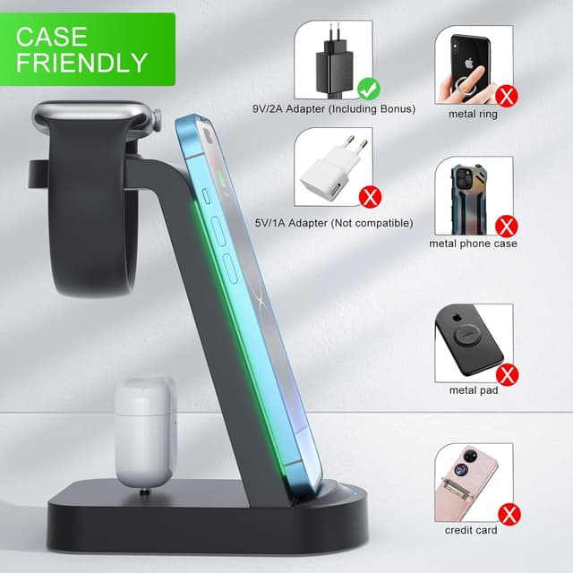 Detalle de INNISTO 3 In 1 Caricabatterie Wireless