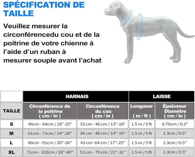Detalle 2 de Haarpaw Harnais tactique XL pour grands chiens marron, anti-traction et réglable