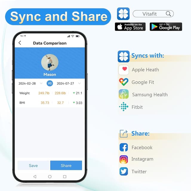 Thumbnail 3 de Homebuds 300kg Balance pèse-personne 300 kg 📏