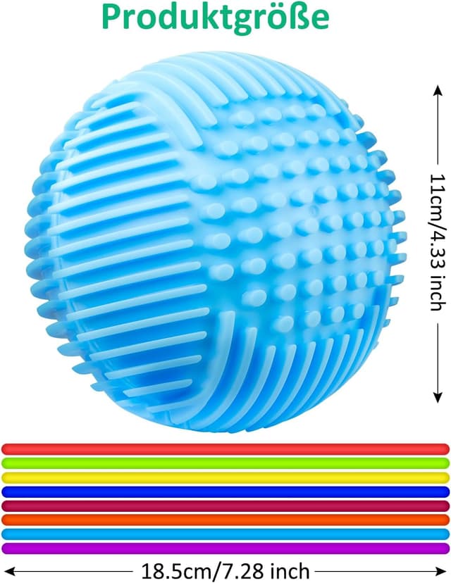 Thumbnail 4 de Bola sensorial de silicona 16 cuerdas azul