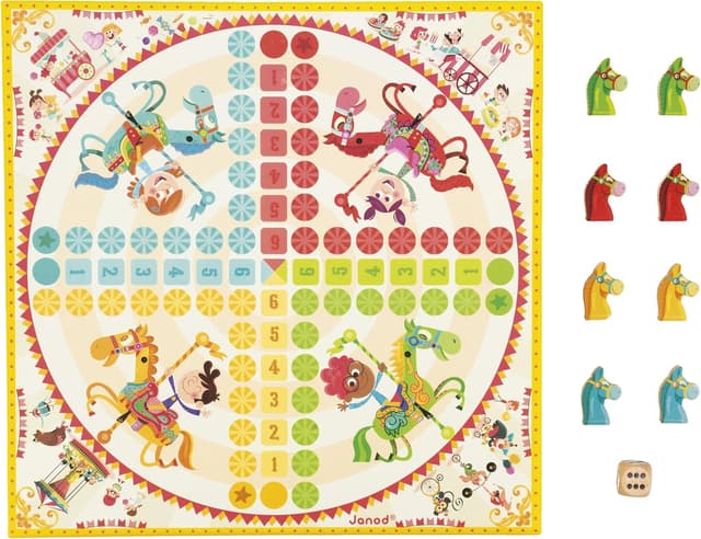 Detalle de Janod Carrousel multi-jeux de société 5 ans