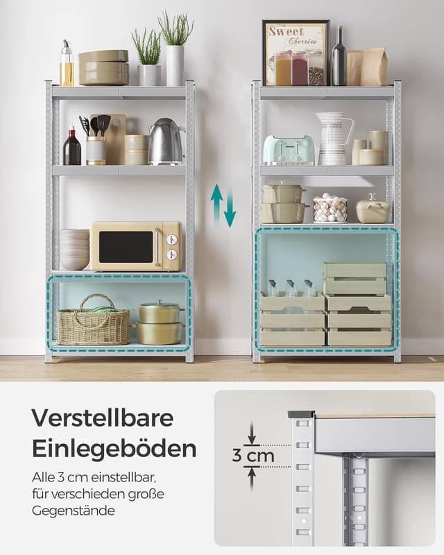 Thumbnail 4 de SONGMICS Schwerlastregal 2er-Set 520 kg