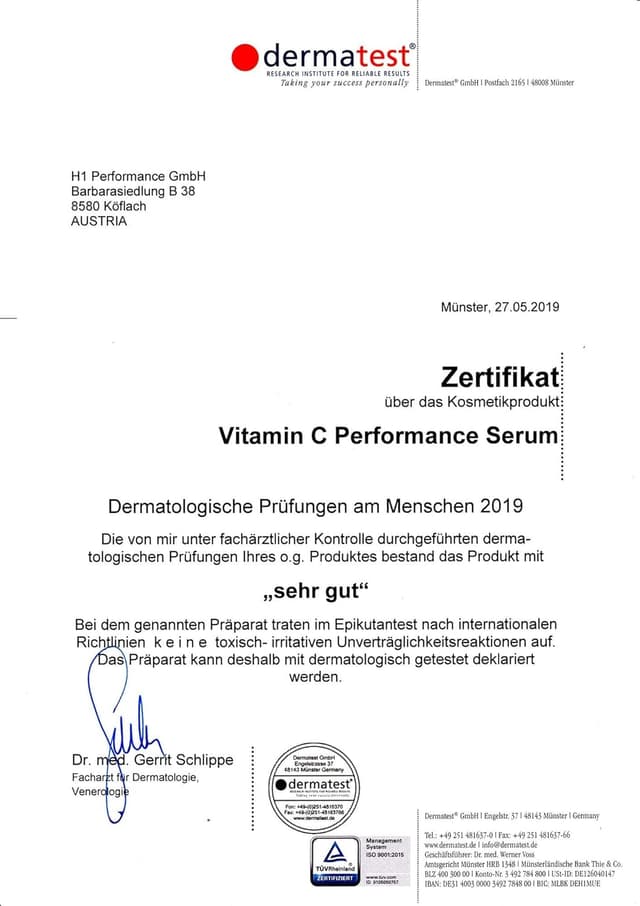 Detalle 2 de Cosphera Vitamin C Performance Serum hochdosiert 50 ml – Vitamin-C-Konzentrat-Gel mit Hyaluronsäure
