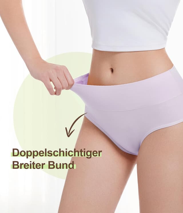Detalle 2 de YESWEL high waisted cotton knickers 5 pack