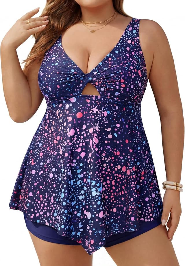 Thumbnail 3 de Hanna Nikole Plus Size Tankini Set