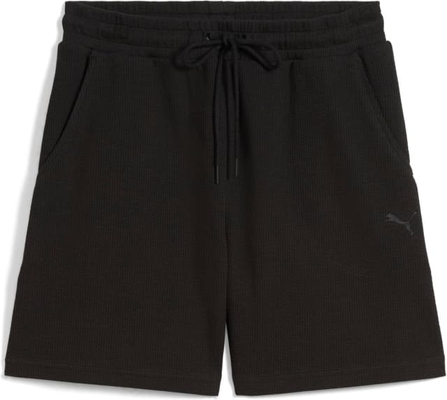 Detalle 2 de PUMA Damen gestrickte High-Waist Shorts „Her High-Waist Shorts 5“ – schwarz