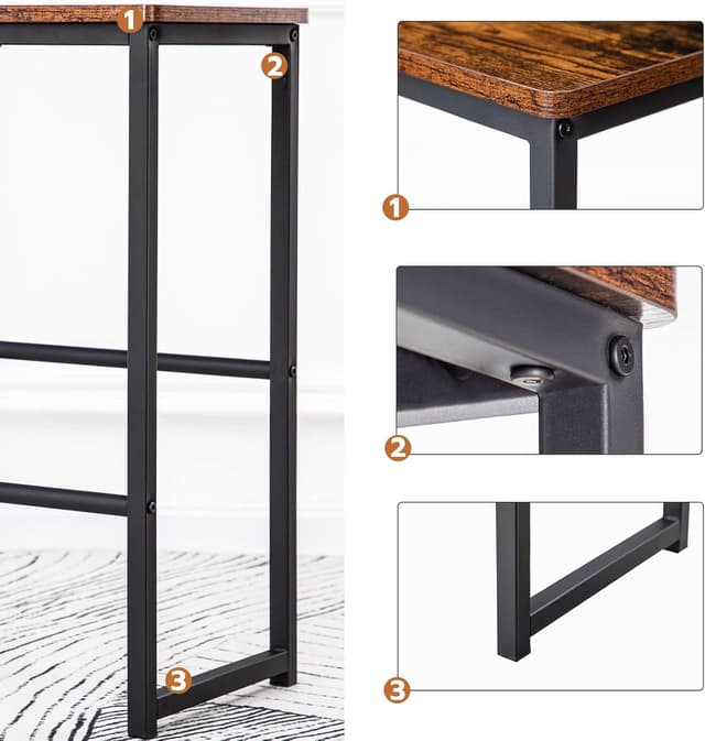 Thumbnail 5 de HOOBRO Sgabello da Bar 40x30x65 cm