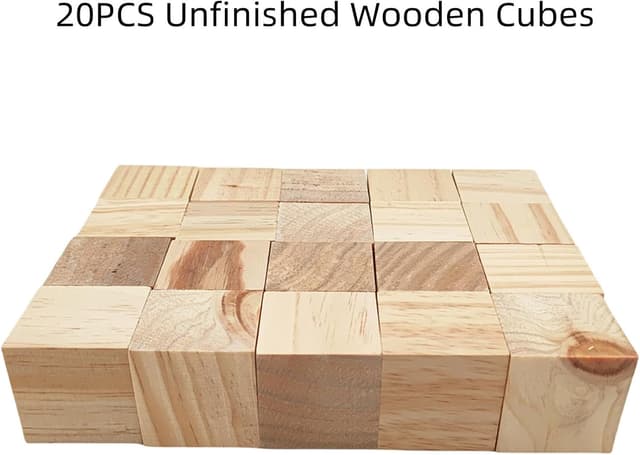 Detalle de Anktily Kiefernholz Würfel 5 cm, 20 Stück