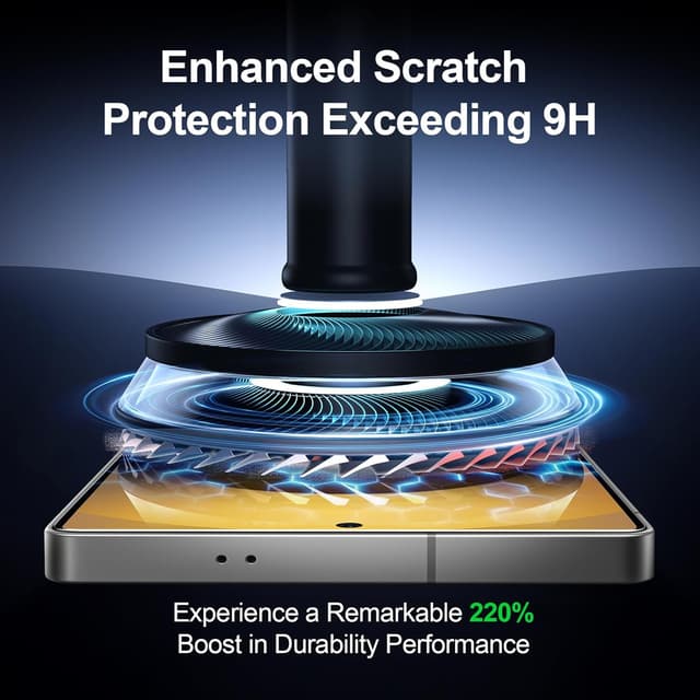 Detalle de SMARTDEVIL 3-Pack Tempered Glass Screen Protector for Samsung Galaxy S25/S24 (with fingerprint reader compatibility)