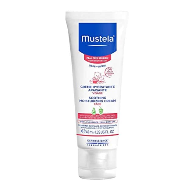 Detalle de Mustela Avocado Perseose beruhigende Gesichtscreme BIO (40 ml) für sensible Baby- und Kinderhaut